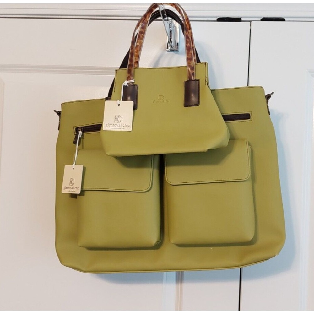 Glenroyal Chic Women's Green Handbag Shoulder Bag Purse Set